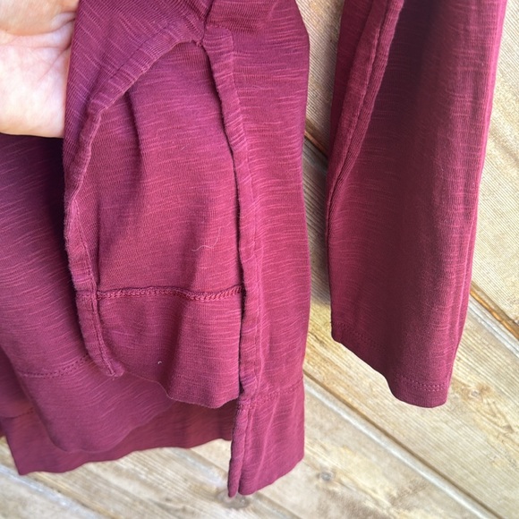 J. Jill Pima cowl neck long sleeve tunic wine burgundy size large - Picture 3 of 6